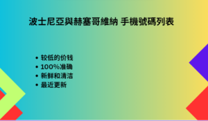 波士尼亞與赫塞哥維納 手機號碼列表