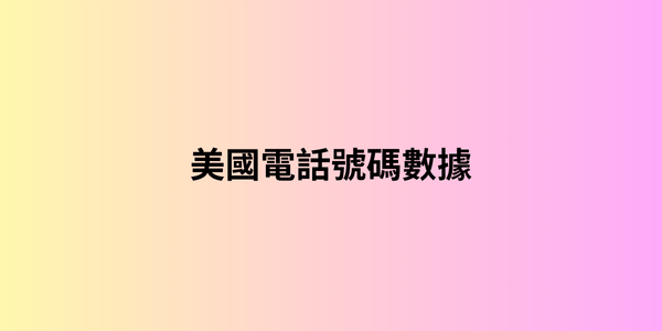 美國電話號碼數據